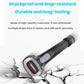 Black handheld barcode scanner with prominent scan lens and side trigger
