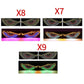 Car LED eye sticker decals with red, green, and blue glowing eye lights
