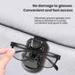 Car sun visor glasses holder mounted on visor with protective clip and gray pad