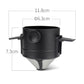 Black portable coffee drip filter cup with handles and conical bottom
