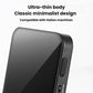 Ultra-thin black smart electronic scale with side controls and smooth top