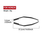 Black carbon-look handguard lower protector with size diagram