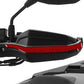 Black handguard lower part protector with red reflective stripe