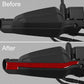 Black handguard lower part protector with red reflective stripe