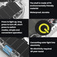 Solar LED warning light bar with clear shell, solar panel and control button