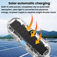 Solar automatic charging LED warning light bar with arrows pointing to the unit