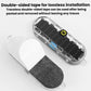 Solar LED warning light bar with double-sided tape shown for attachment