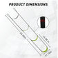 Black rope climbing ladder with neon green loop rungs, front view