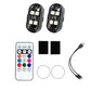 Wireless LED motorcycle taillight kit with 2 lights, remote, and mounting rings