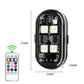 Wireless LED motorcycle taillight unit with built-in circuit board and remote