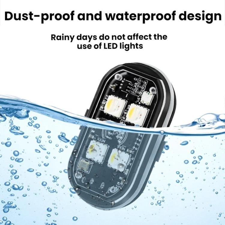 Wireless LED motorcycle taillight unit with sealed housing and interior circuit LEDs