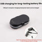 Wireless LED motorcycle taillight charging case with USB port and cap