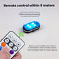 Wireless LED motorcycle taillight remote control with compact blue LED light