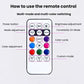 Wireless remote control with mode and color buttons for flashing motorcycle LED taillight