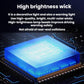 High-brightness blue LED warning light panel with wick-style light beads