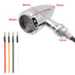 Chrome LED motorcycle turn signal light with clear lens and marked mounting size