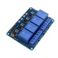 Blue relay control PCB with screw terminals and IC components