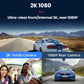 Dual-camera dashcam system with front/inside view and 1080p rear camera support