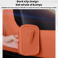 Orange car cup holder pouch with back clip and stitched pocket