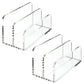 Clear acrylic desk file organizer boxes, two units with open fronts