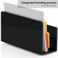 Black mail organizer stand with smooth bent back panel and open front