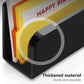 Black mail organizer stand with thick base and side opening for cards