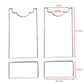 Acrylic sofa mattress baffle gasket with size markings, white cutout with curved top
