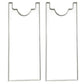 Acrylic sofa mattress baffle gasket, two white cutout pieces with semicircle top notch