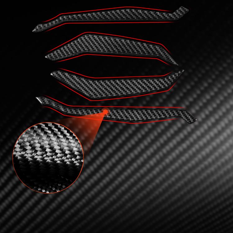 Handguard upper protector set, red outline with carbon-look textured panels