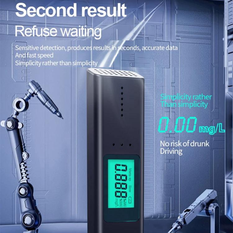 Breath alcohol tester with front screen showing 0.00 and perforated grille top