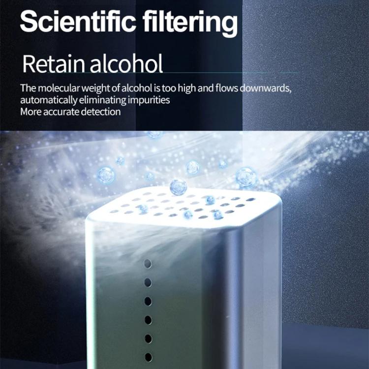 White filter top of breath alcohol tester with small vent holes