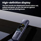 Dark portable breath alcohol tester angled view with digital results on screen