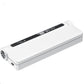 White vacuum packaging machine with sealing opening and compact rectangular body