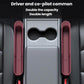 Red retractable storage box insert with extended compartments shown in front view