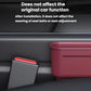 Red retractable storage box on car seat side with smooth outer shell