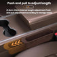 Retractable car storage box with adjustable length sliding panel and side grip