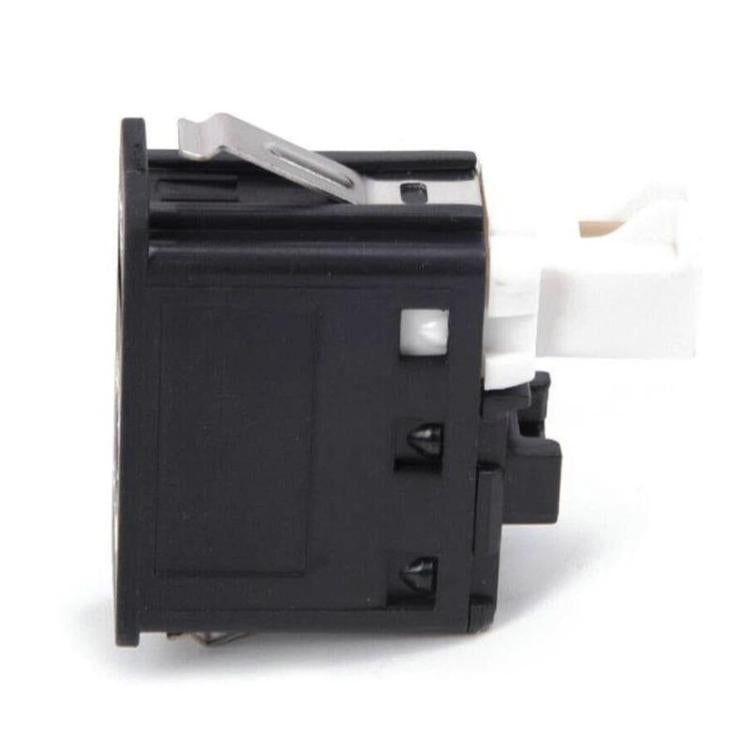 Black AUX-IN switch panel rear connector with mounting tabs