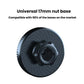 Universal magnetic mount base with threaded-style nut and circular disc, dark gray