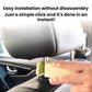 Extendable car phone holder being attached to a seat using a click fit