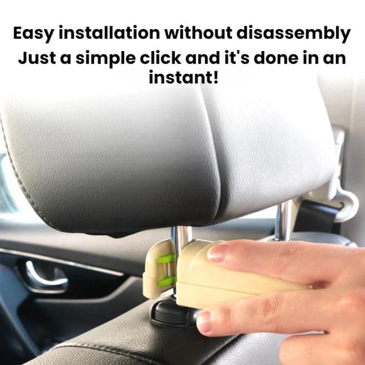 Extendable car phone holder being attached to a seat using a click fit