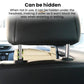 Car phone holder concealed under the headrest when not in use