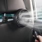 Clip-on USB car fan blowing air from the seat area with handheld remote