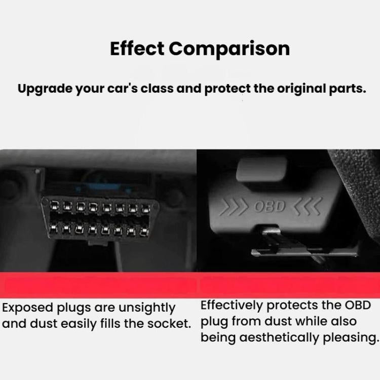 OBD diagnostic port cover installed over the socket opening
