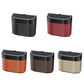 Car trash can storage box set in five colors: black, red, orange, brown, and beige