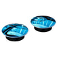 Round suction cup rearview mirror with blue reflective glass and dark base