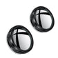Wide-angle reversing mirror pair with suction cup and rain guard, black