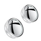 Wide-angle reversing mirror pair with suction cup and rain guard, silver