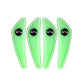 Set of four luminous green car door corner anti-scratch mirror protectors, curved edge