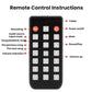 Bluetooth remote control with REC, power, mute, playback, and numeric keypad