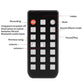 Black IR remote control for audio player decoder with REC and number buttons